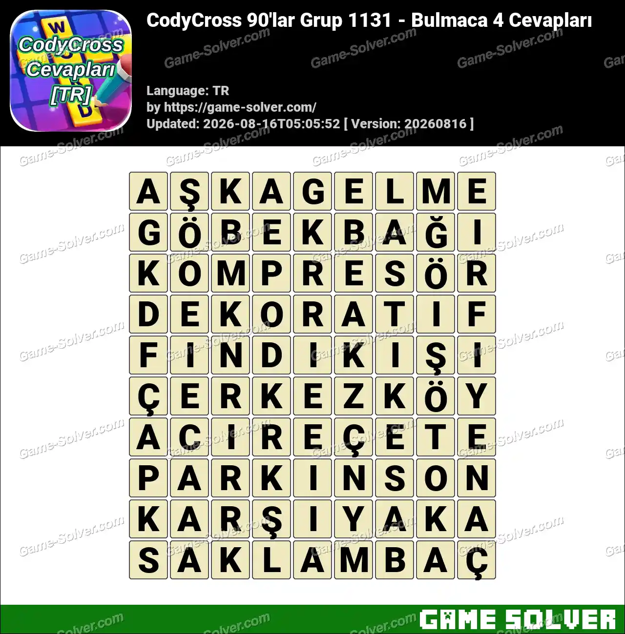 CodyCross 90’lar Grup 1131 – Bulmaca 4 Cevapları